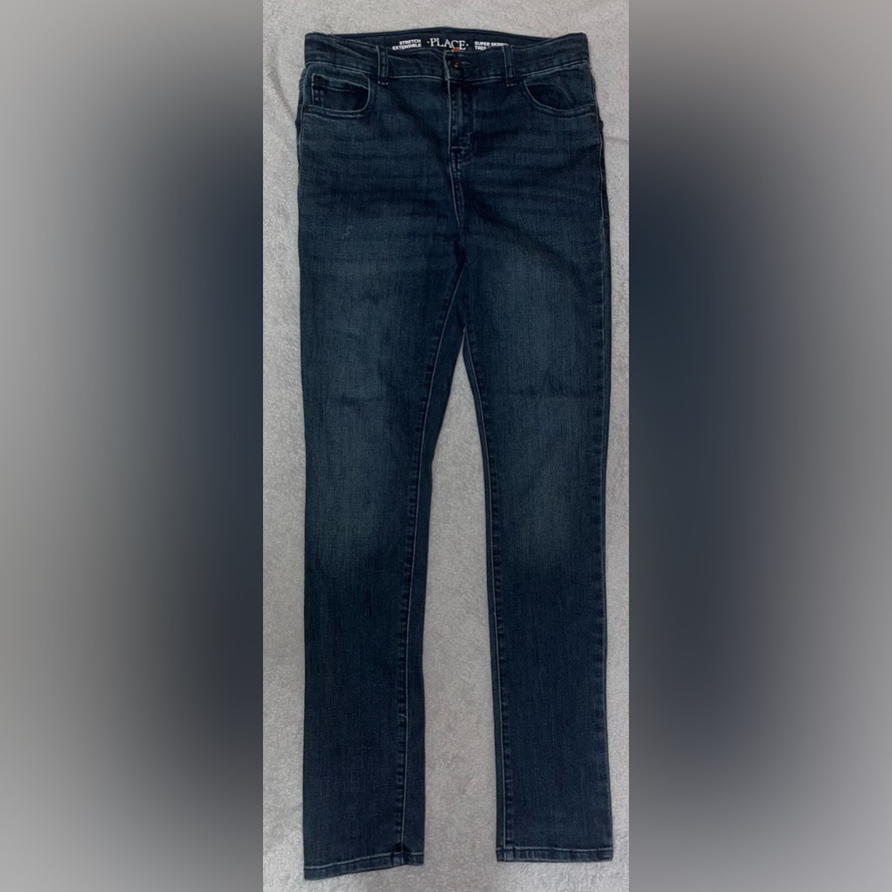 “Place” Boys Deep Blue Straight Leg Jeans